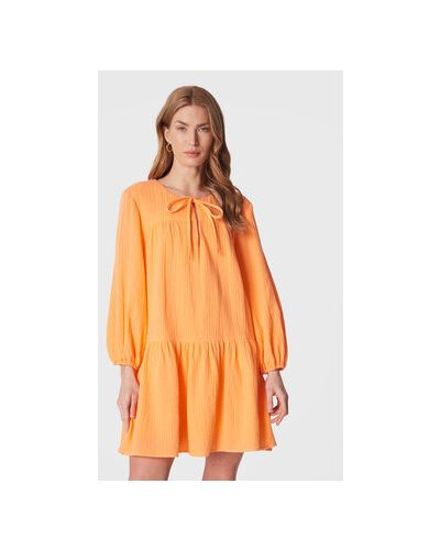 Bavlněné volné šaty loose fit Seafolly - oranžová