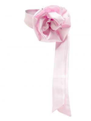 Colier cu model floral Manuri roz