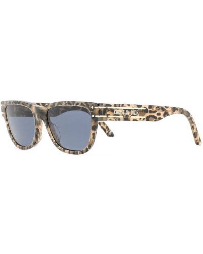 Leopardimustriga mustriline päikeseprillid Dior Eyewear sinine