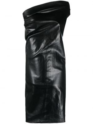 Kožené šaty Rick Owens černé