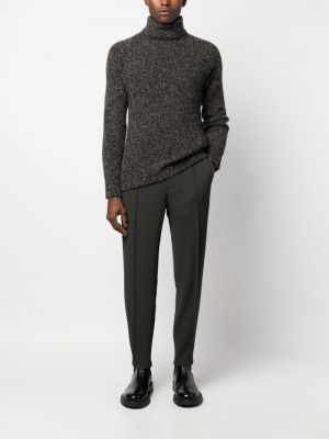 Kašmírový hedvábný svetr Giorgio Armani černý