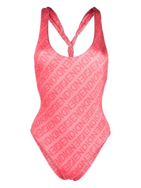 Badeanzug mit print Fendi pink