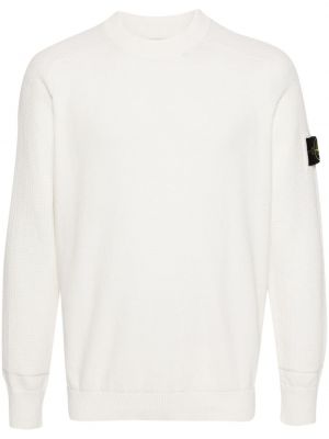 Памучен пуловер Stone Island бяло