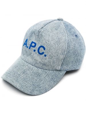 Brodert cap A.p.c. blå