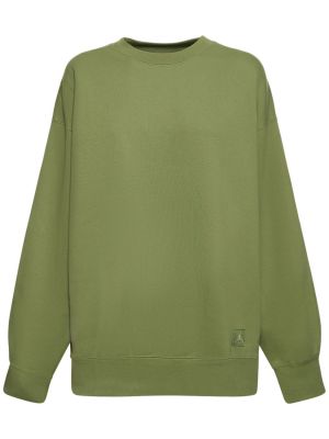 Kokvilnas džemperis bez kapuces Nike zaļš