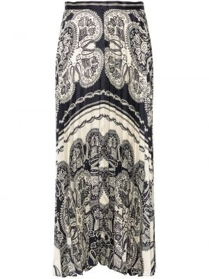 Spódnica z nadrukiem z wzorem paisley plisowana Sandro