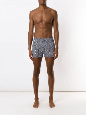 Shorts à imprimé à motif géométrique Amir Slama noir