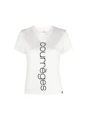 Koszulka bawełniana Courreges biała