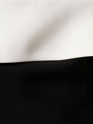 Krepové dlouhé šaty Mônot černé