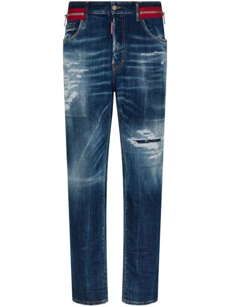 Slim fit zerrissene skinny jeans Dsquared2 blau