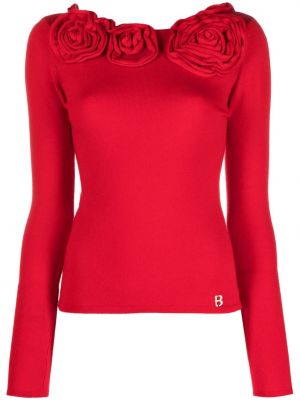 Sweter w kwiatki Blugirl czerwony