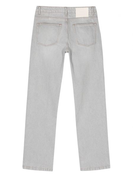 Straight fit džíny s nízkým pasem Ami Paris šedé