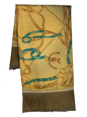 Кашмирен копринен шал с принт Avant Toi