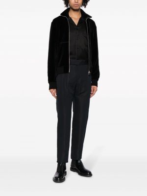 Sametová bunda na zip Tom Ford černá