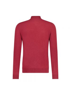 Jersey cuello alto con bordado de lana Hugo Boss rojo