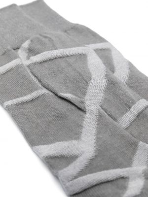Chaussettes à imprimé en jacquard Issey Miyake Men gris