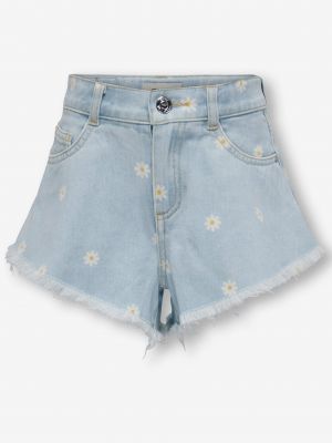 Kvetinové džínsové šortky Only