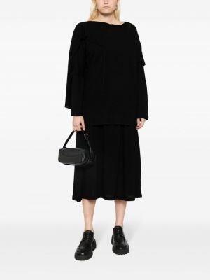 Asymmetrischer woll pullover Yohji Yamamoto schwarz