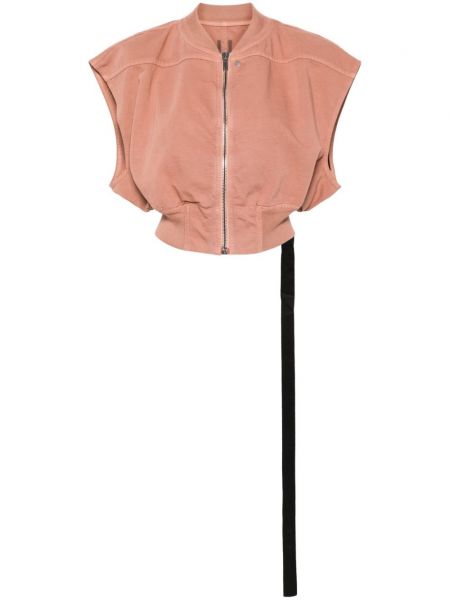 Bombažna bomber jakna brez rokavov Rick Owens Drkshdw roza