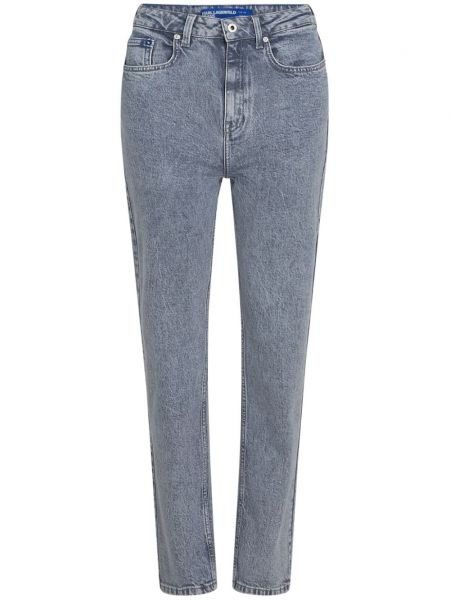 Korkea vyötärö stretch farkut Karl Lagerfeld Jeans sininen