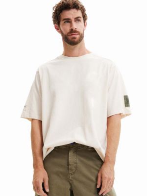 Тениска с дълъг ръкав Desigual бяло