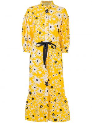 Virágos ruha nyomtatás Chinti & Parker sárga