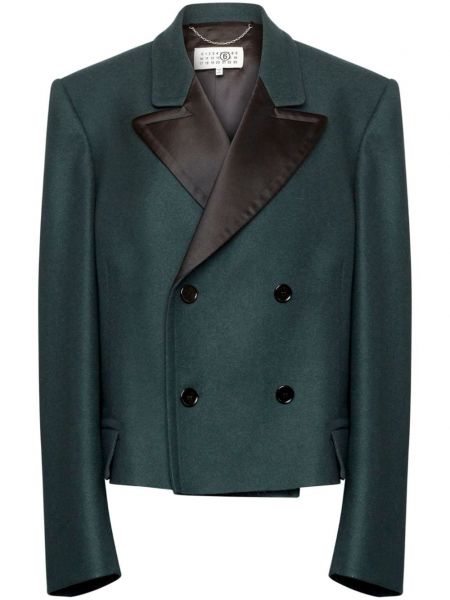 Overdimensioneret dobbeltradet blazer Mm6 Maison Margiela grøn