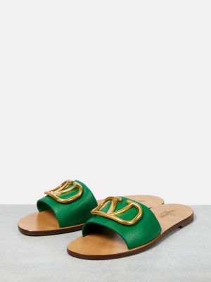 Sandalias de cuero Valentino Garavani verde
