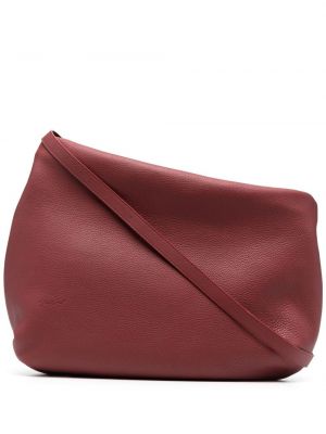 Асиметрични кожени чанта за ръка Marsell червено