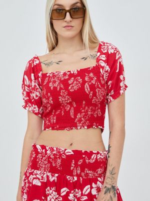 Блуза на цветя с принт Superdry червено