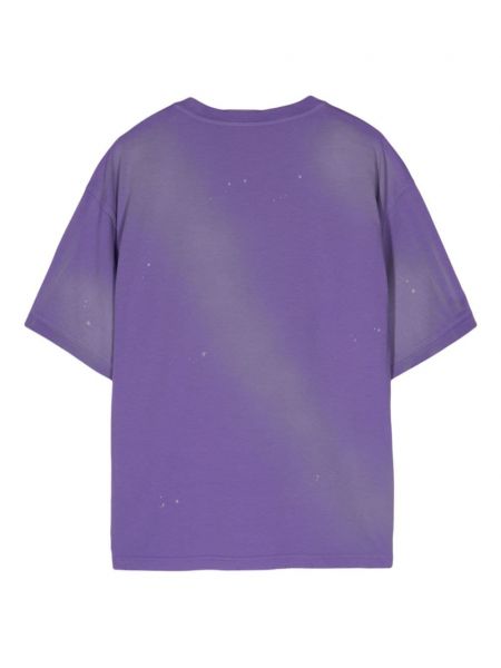 T-shirt en coton à imprimé We11done violet