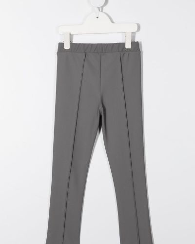 Pantalones rectos de cintura alta Il Gufo gris