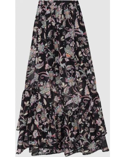 Длинная юбка в цветочек с принтом Twin-set черная