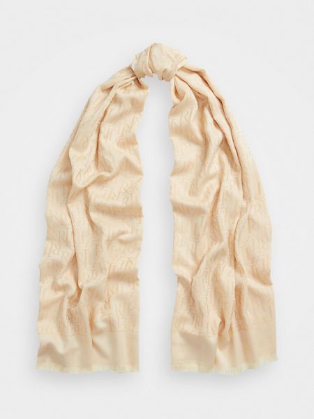 Жаккардовый шарф Lauren Ralph Lauren коричневый