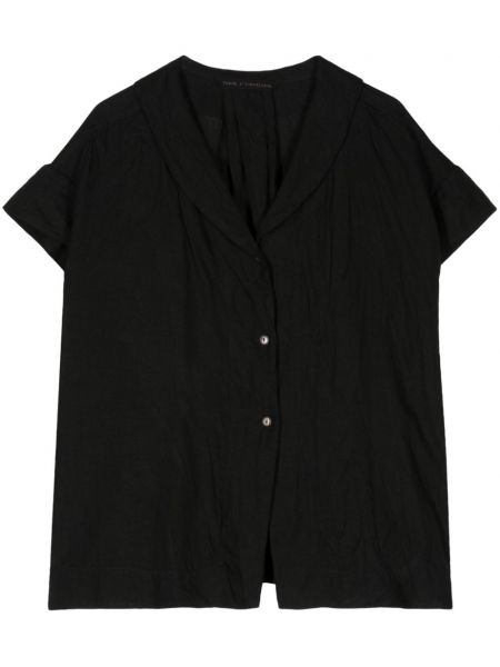 Λινό πουκάμισο Forme D'expression μαύρο