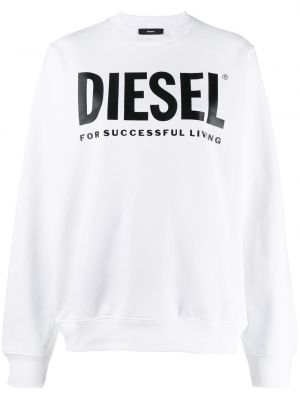 Trykt sweatshirt Diesel hvit