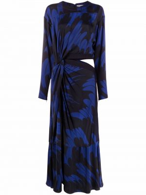 Vestido con estampado con estampado abstracto Stella Mccartney azul