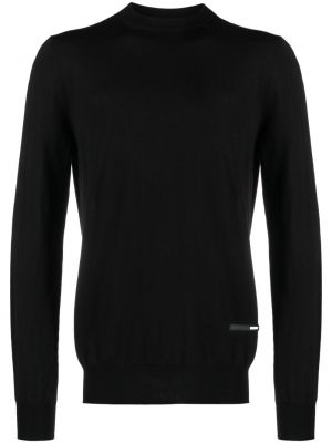 Volneni pulover iz merina Oamc črna