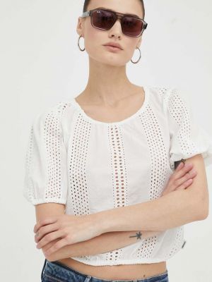 Памучна блуза Wrangler бяло