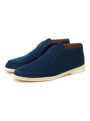 Замшевые ботинки Loro Piana синие