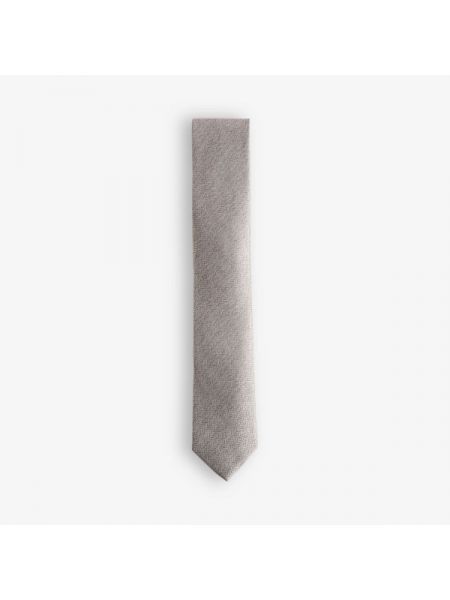 Шелковый галстук в елочку Ted Baker серебряный