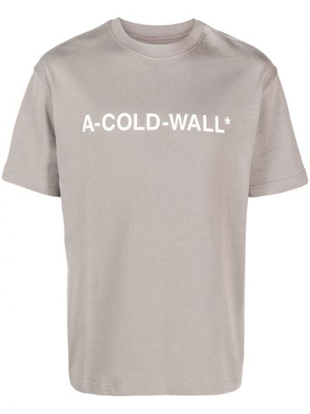 Baskılı pamuk tişört A-cold-wall* gri