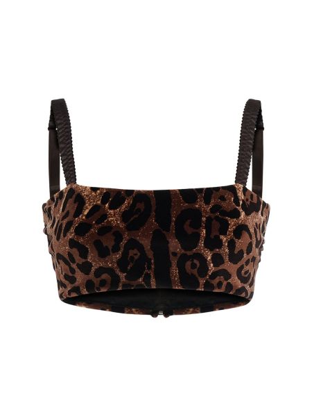 Top s potlačou s leopardím vzorom Dolce & Gabbana