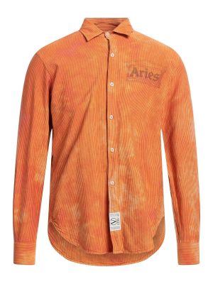 Рубашка в полоску Aries оранжевая