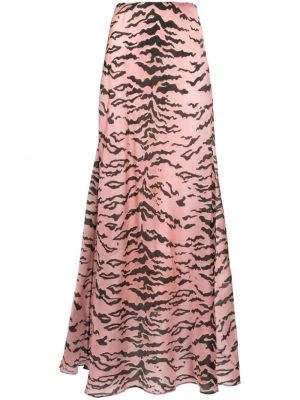 Jedwabna długa spódnica Zimmermann różowa
