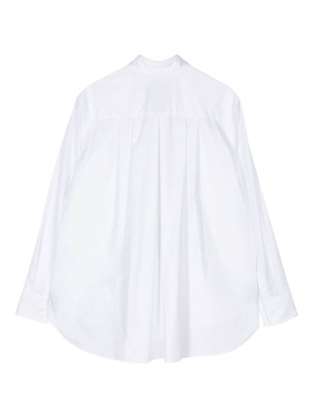 Koszula bawełniana plisowana Fumito Ganryu biała