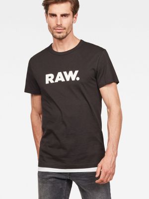 Majica s uzorkom zvijezda G-star Raw crna