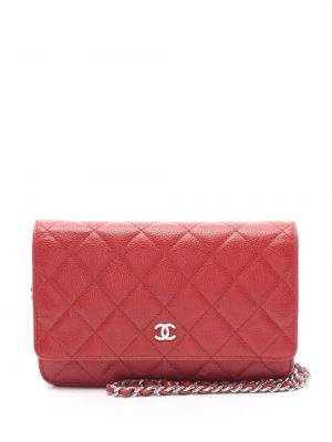 Bőr nyaklánc Chanel Pre-owned piros