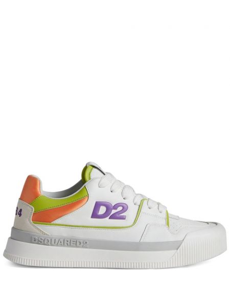 Bőr sneakers Dsquared2 fehér