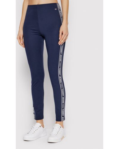 Tommy Jeans Leggings Taping DW0DW12636 Sötétkék Slim Fit